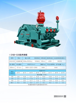 368kw 500hp Triplex Oil Mud Pump Well Drilling 3NB Series